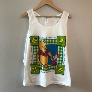 Vintage Pooh and Piglet Disney Tank